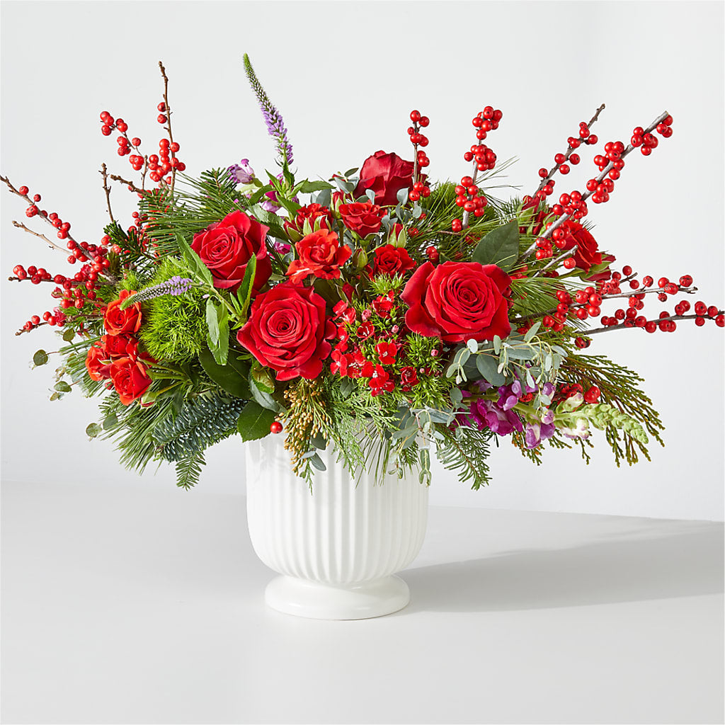 Big Red Bow Bouquet – Sweet Flowers, High Point NC