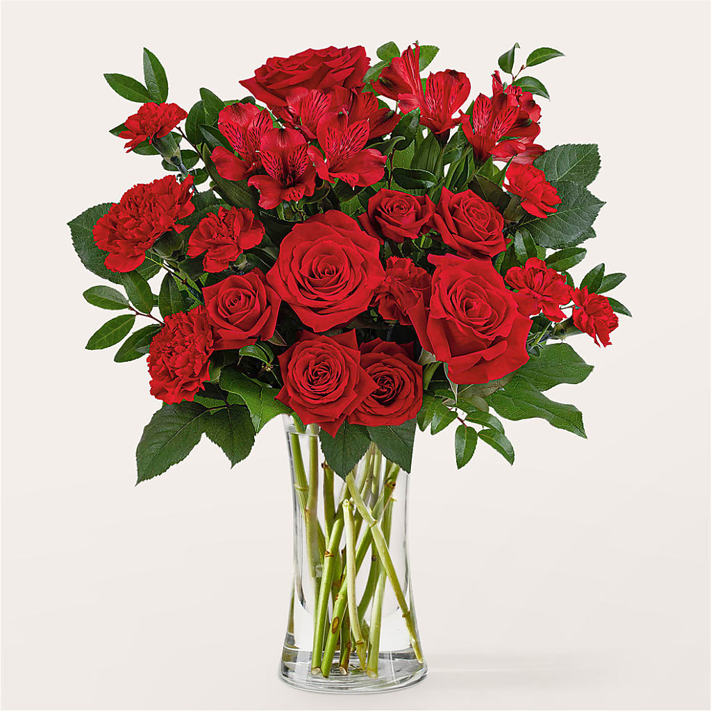 Brilliant Ruby Bouquet – Sweet Flowers, High Point NC