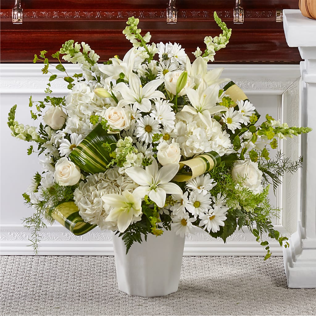 Thoughts of Tranquility Floor Basket – Sweet Flowers, High Point NC