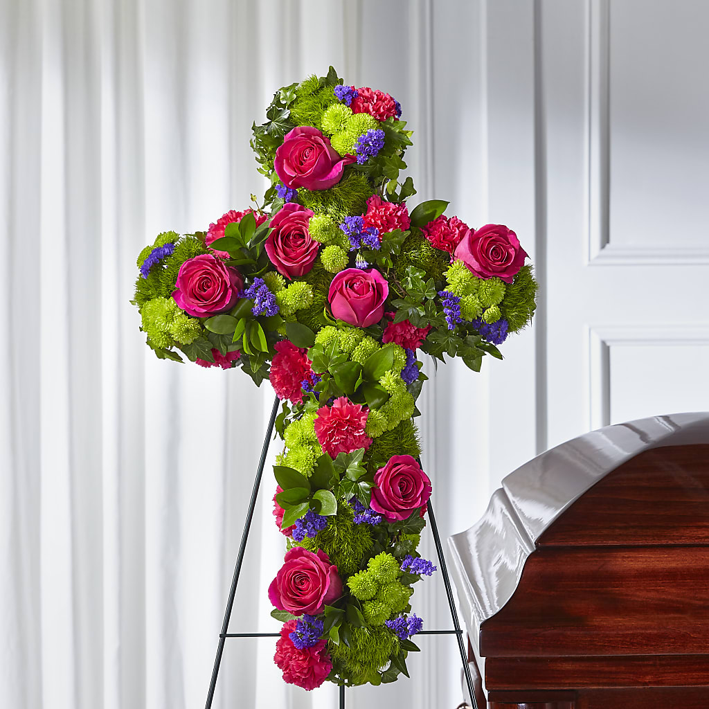 Tribute Rose Floral Cross – Sweet Flowers, High Point NC
