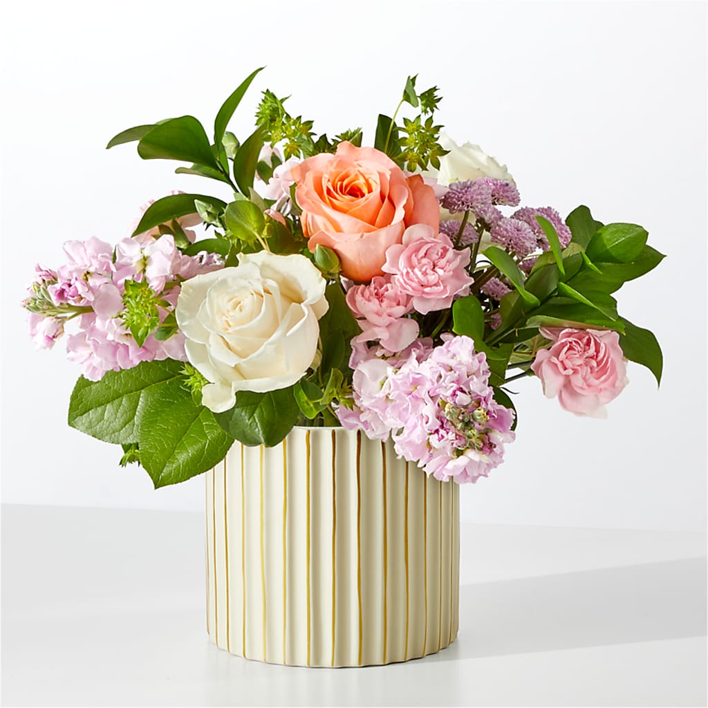 French Market Bouquet with Ivory Vase – Sweet Flowers, High Point NC