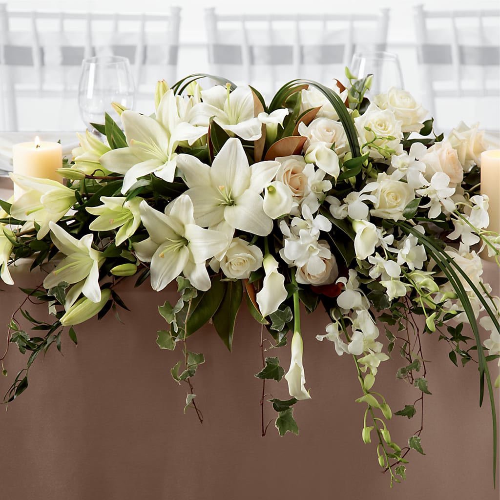 White Linen Arrangement – Sweet Flowers, High Point NC