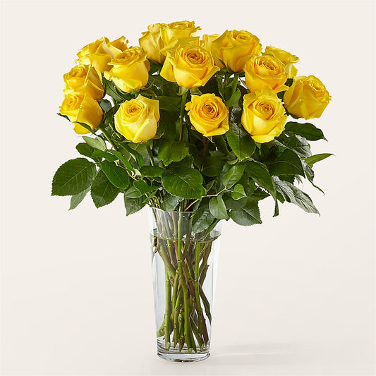 Long Stem Yellow Rose Bouquet –  Sweet Flowers, High Point NC