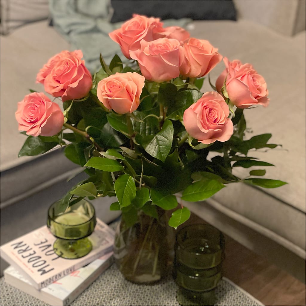 Long Stem Pink Rose Bouquet –  Sweet Flowers, High Point NC