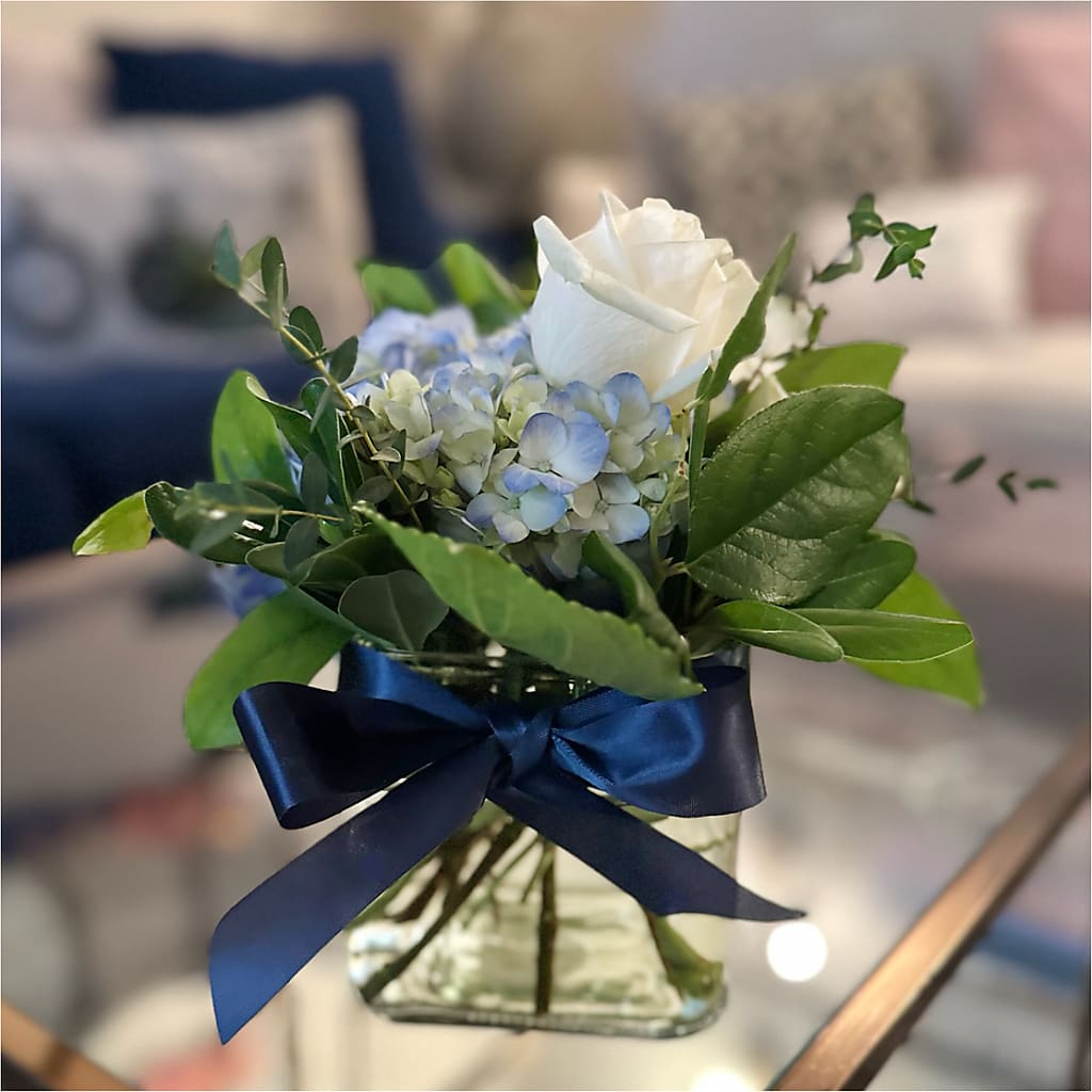 Sky Blue Delight Bouquet –  Sweet Flowers, High Point NC
