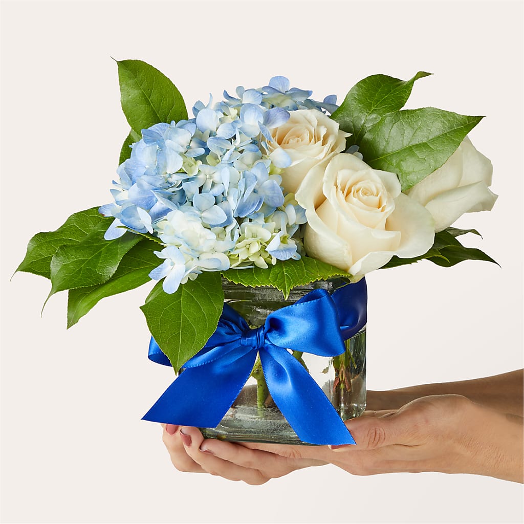 Sky Blue Delight Bouquet –  Sweet Flowers, High Point NC