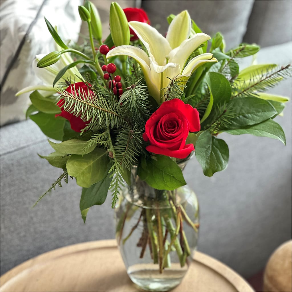 Sparkling Snowflakes Bouquet –  Sweet Flowers, High Point NC