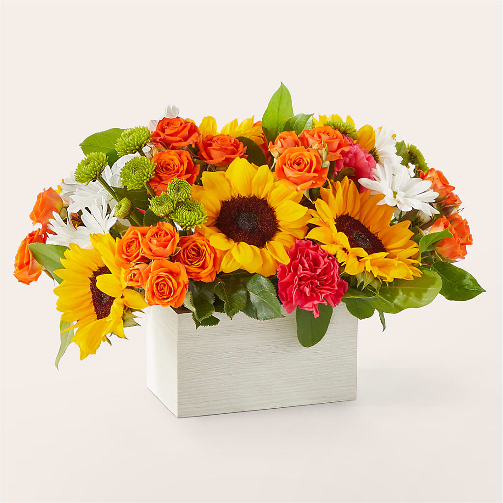 Sun-drenched Blooms Box Bouquet –  Sweet Flowers, High Point NC