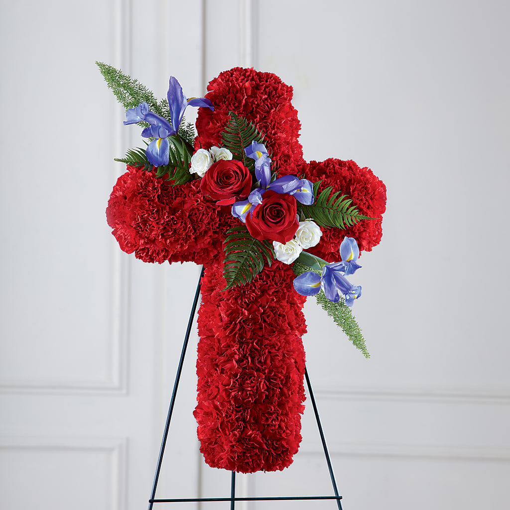 Faithful Hero Floral Cross –  Sweet Flowers, High Point NC