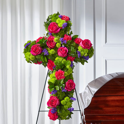 Tribute Rose Floral Cross –  Sweet Flowers, High Point NC
