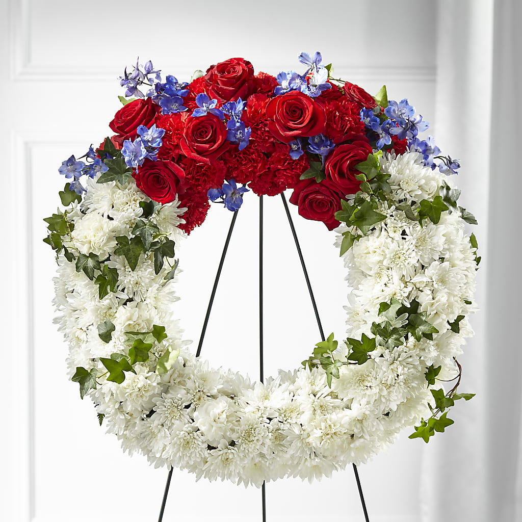 Patriotic Passion Wreath –  Sweet Flowers, High Point NC