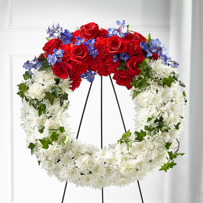Patriotic Passion Wreath –  Sweet Flowers, High Point NC