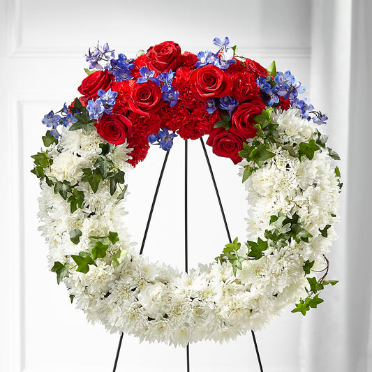 Patriotic Passion Wreath –  Sweet Flowers, High Point NC