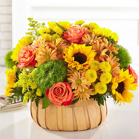 Harvest Sunflower Basket –  Sweet Flowers, High Point NC