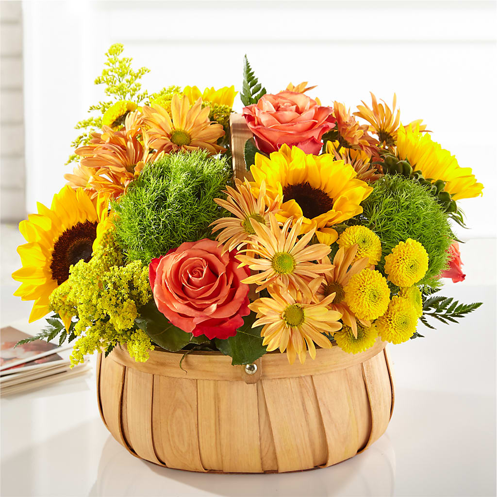 Harvest Sunflower Basket –  Sweet Flowers, High Point NC