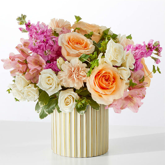 Paradise Bouquet with Ivory Vase –  Sweet Flowers, High Point NC