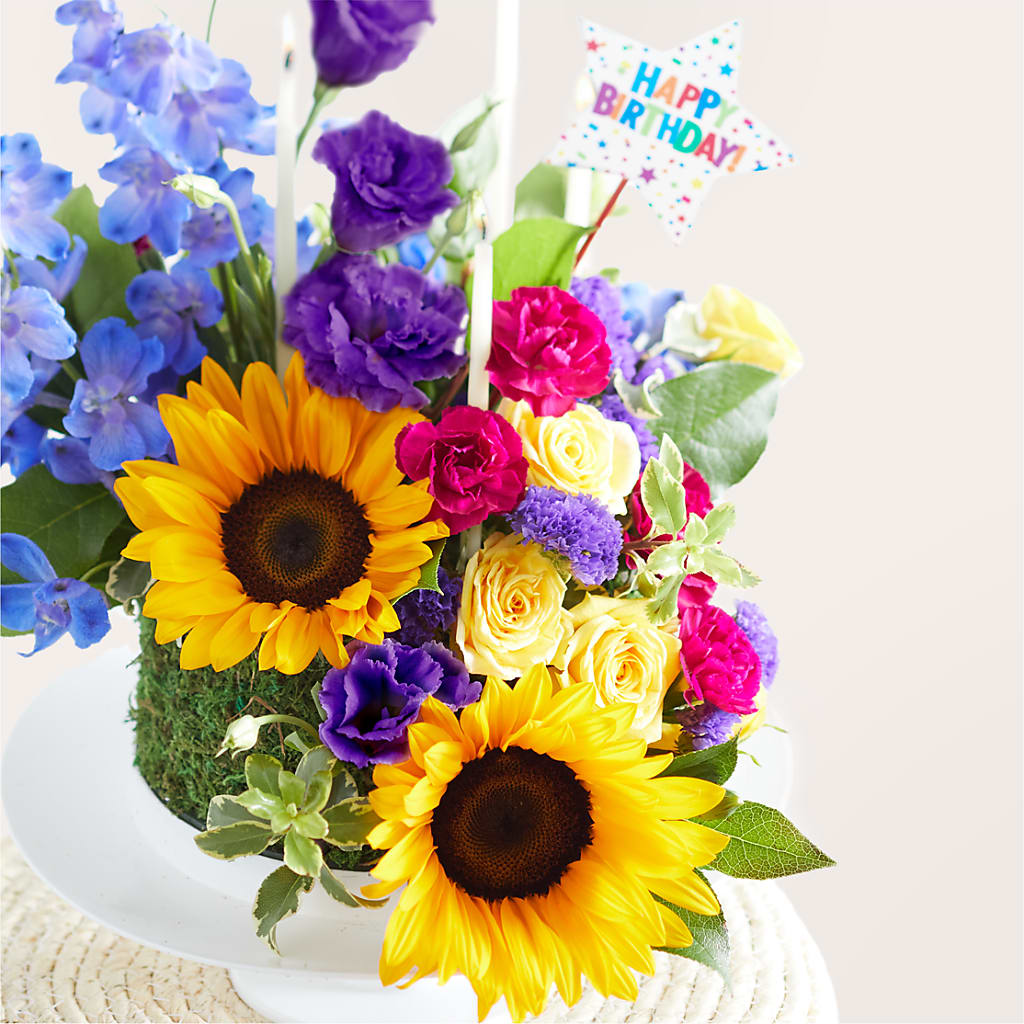 Star of the Day Floral Cake –  Sweet Flowers, High Point NC
