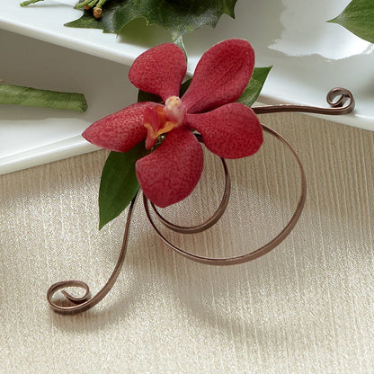 Red Mokara Boutonniere –  Sweet Flowers, High Point NC