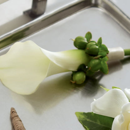 White Calla Boutonniere –  Sweet Flowers, High Point NC